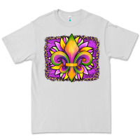 Dove Grey mardi gras fleur de lis sunflower leopard Premium Tee - Artiststas
