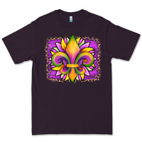 Plum mardi gras fleur de lis sunflower leopard Premium Tee - Artiststas