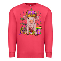 Cardinal mardi gras pig Premium Sweatshirt - OliviaCreatesArt
