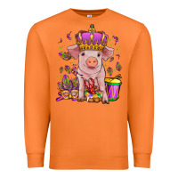 Carrot mardi gras pig Premium Sweatshirt - OliviaCreatesArt