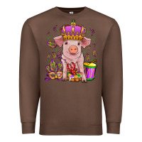 Chestnut mardi gras pig Premium Sweatshirt - OliviaCreatesArt