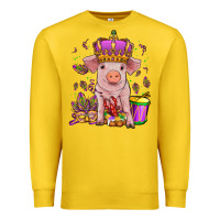 Lemon mardi gras pig Premium Sweatshirt - OliviaCreatesArt