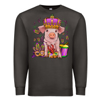 Smoke mardi gras pig Premium Sweatshirt - OliviaCreatesArt