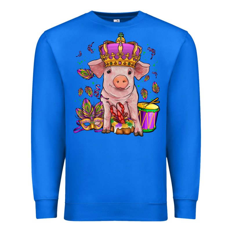 Mardi Gras Pig Premium Sweatshirt by OliviaCreatesArt | Teevron