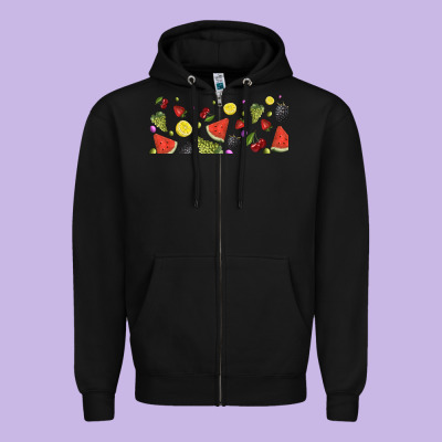 Summer Fruits Zipper Hoodie Designed By Tumblerdesignbyshophia