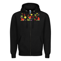 Black summer fruits Zipper Hoodie - TumblerDesignByShophia