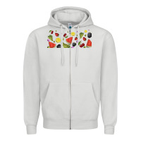 Dove Grey summer fruits Zipper Hoodie - TumblerDesignByShophia
