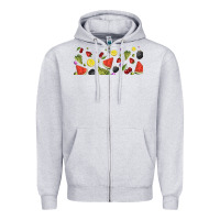 Heather Grey summer fruits Zipper Hoodie - TumblerDesignByShophia