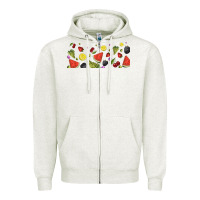 Oatmeal Heather summer fruits Zipper Hoodie - TumblerDesignByShophia
