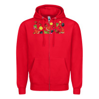 Red summer fruits Zipper Hoodie - TumblerDesignByShophia