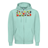 Seafoam summer fruits Zipper Hoodie - TumblerDesignByShophia