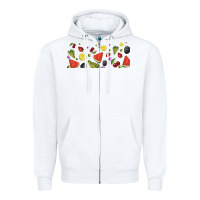 White summer fruits Zipper Hoodie - TumblerDesignByShophia