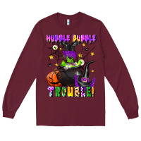 Burgundy hubble bubble trouble Long Sleeve Tee - LillyAllenDesigns