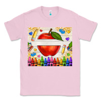 Bubblegum Pink custom teacher name apple Classic Tee - NancyCooperArtShop