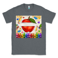 Charcoal Heather custom teacher name apple Classic Tee - NancyCooperArtShop