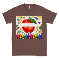 Chestnut custom teacher name apple Classic Tee - NancyCooperArtShop