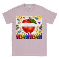 Lilac custom teacher name apple Classic Tee - NancyCooperArtShop