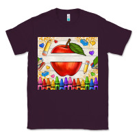 Plum custom teacher name apple Classic Tee - NancyCooperArtShop