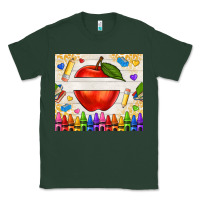 Sports Green custom teacher name apple Classic Tee - NancyCooperArtShop