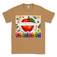 Toasted Coconut custom teacher name apple Classic Tee - NancyCooperArtShop