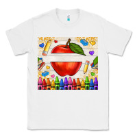 White custom teacher name apple Classic Tee - NancyCooperArtShop