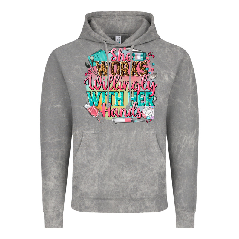 She Works Willingly With Her Hands Vintage Hoodie by NancyCooperArtShop | Teevron