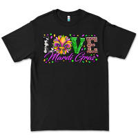 Black love mardi gras fleur de lis sunflower leopard and beads Premium Tee - Artiststas