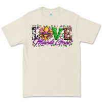 Bone love mardi gras fleur de lis sunflower leopard and beads Premium Tee - Artiststas