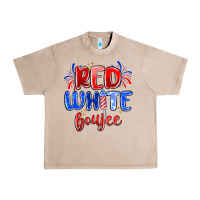 French Oak red white boujee Urban Heavy Tee - MaliasSmallBusiness