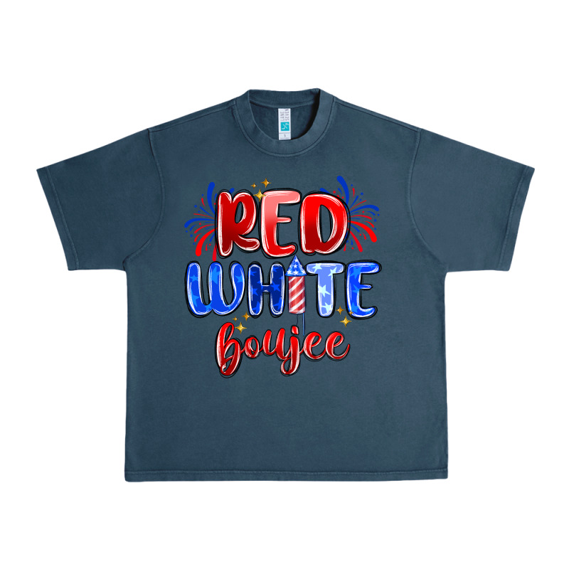 Red White Boujee Urban Heavy Tee by MaliasSmallBusiness | Teevron
