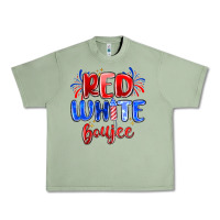 Oil Green red white boujee Urban Heavy Tee - MaliasSmallBusiness