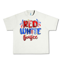 Pistachio red white boujee Urban Heavy Tee - MaliasSmallBusiness