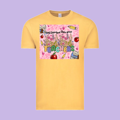 Teachers Teach Them Love Them Grow Vintage Tee Designed By Maliassmallbusiness