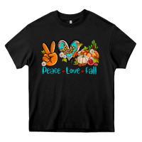 Black peace love fall ado Heavy Core Tee - AdoDesignShop