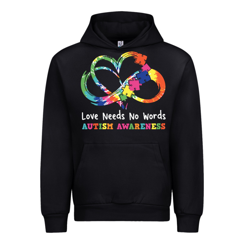 Love Needs No Words Heart Puzzle Autism Urban Hoodie by CowhideDigitalArt | Teevron