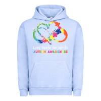 Pigment Grape Ice Love Needs No Words Heart Puzzle Autism Urban Hoodie - CowhideDigitalArt