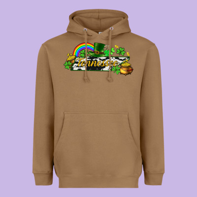 Tennessee Map St. Patrick's Heavyweight Hoodie Designed By Cowgirlartshop