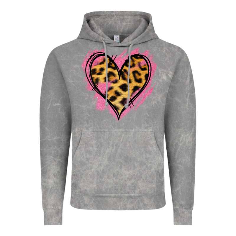 Leopard Pink Glitter Heart Vintage Hoodie by Jasminsmagicworld | Teevron
