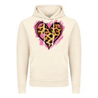 Vintage Artic Leopard Pink Glitter Heart Vintage Hoodie - Jasminsmagicworld