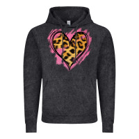 Vintage Black Leopard Pink Glitter Heart Vintage Hoodie - Jasminsmagicworld