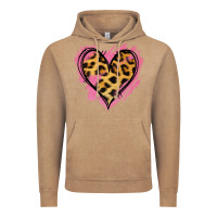 Vintage Coffee Leopard Pink Glitter Heart Vintage Hoodie - Jasminsmagicworld