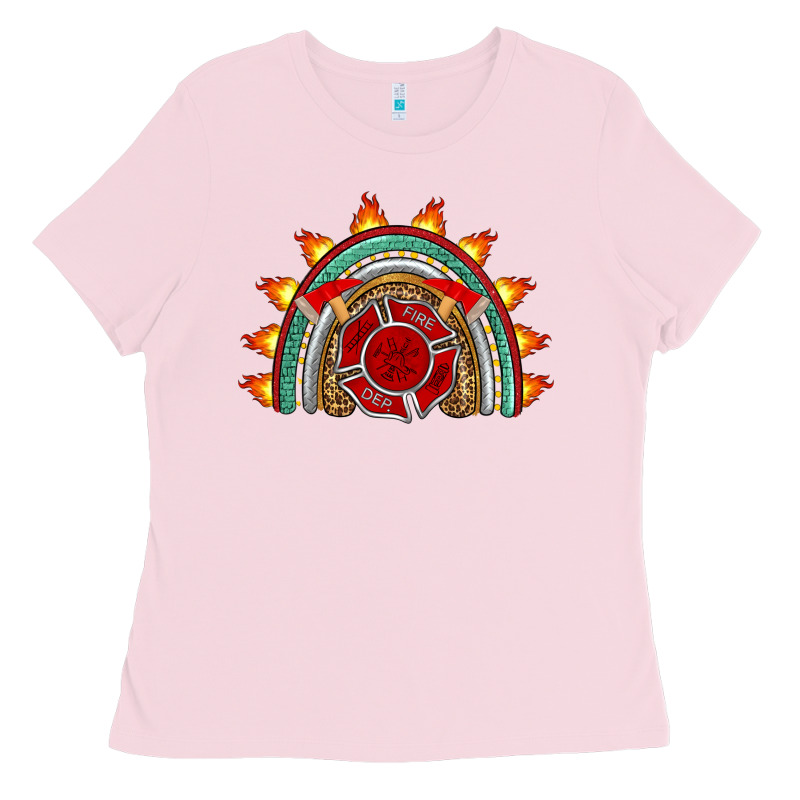 Firefighter Rainbow Ladies Tee by Artiststas | Teevron