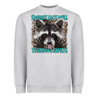 Heather Grey sweet but will throw hands Heavyweight Sweatshirt - Artiststas