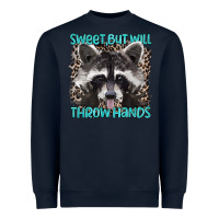 Navy sweet but will throw hands Heavyweight Sweatshirt - Artiststas