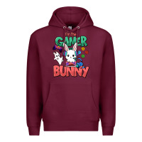 Burgundy I'm the game Bunny Easter day Premium Hoodie - HowdyJamesFarm