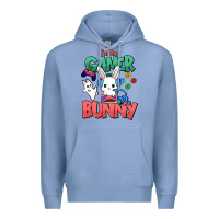 Colony Blue I'm the game Bunny Easter day Premium Hoodie - HowdyJamesFarm