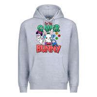 Heather Grey I'm the game Bunny Easter day Premium Hoodie - HowdyJamesFarm
