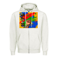 Oatmeal Heather Hope Zipper Hoodie - TumblerDesignByShophia