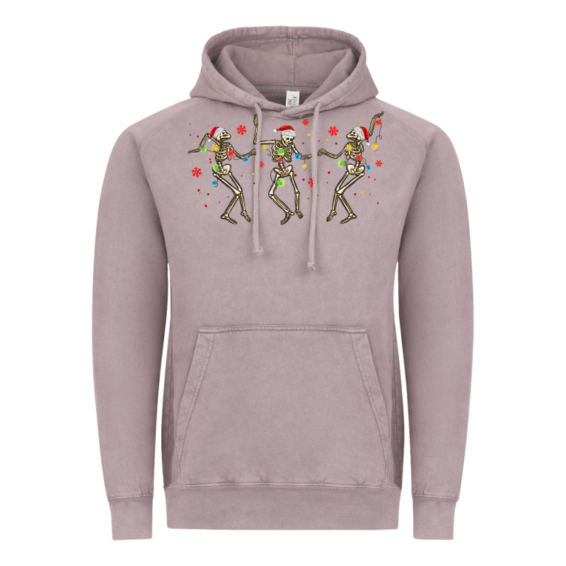 Dancing Skeleton Christmas Vintage Hoodie by MaliasSmallBusiness | Teevron