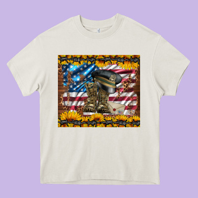 Westerm Usa Army Boots Heavy Core Tee Designed By Artiststas